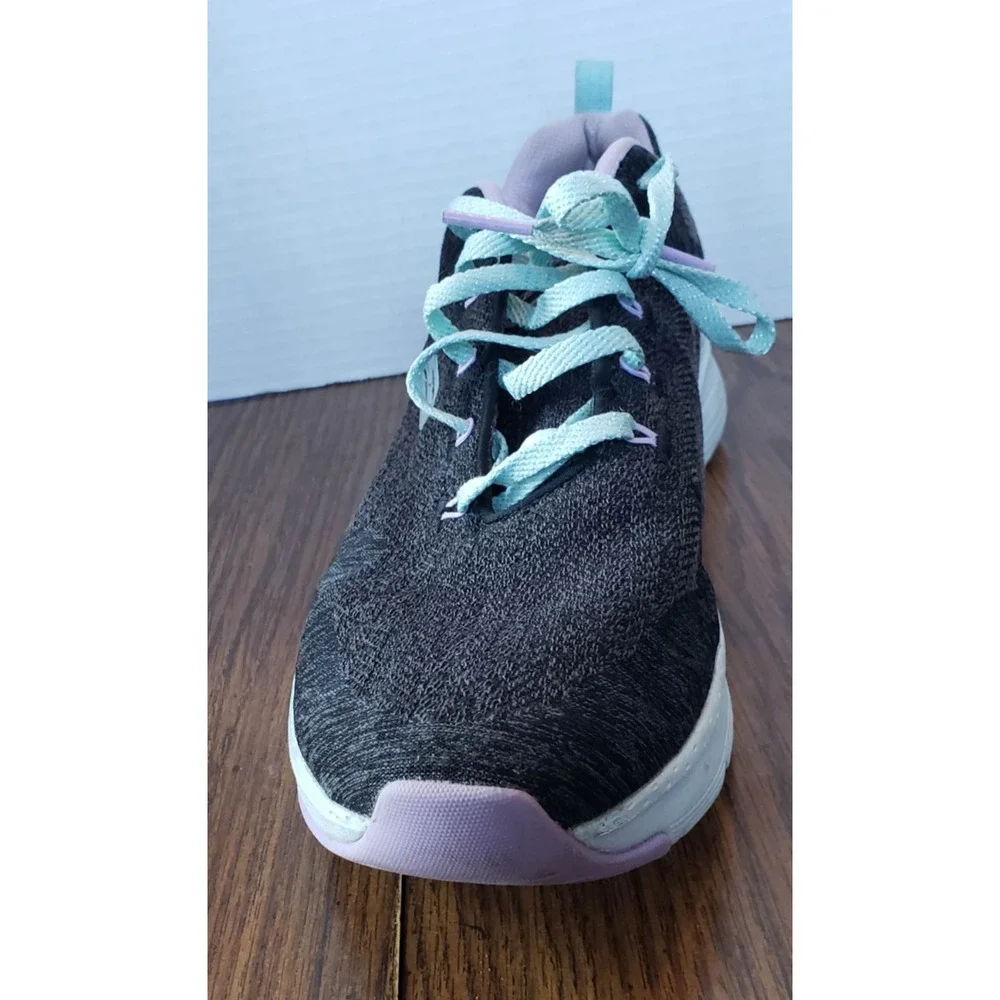 Skechers Comfy Wave Woman's Arch Fit Size 11 Black Lavender Shoes - Picture 11 of 15